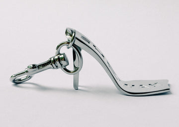 Double Heel Charm & Keychain Silver